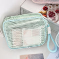 Dopamine Solid Color Mesh Hollow Makeup Bag MK2BW6S10BOB86