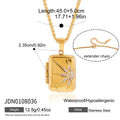 Trendy Oval Pendant Photo Locket Necklace 6W6JNC405L