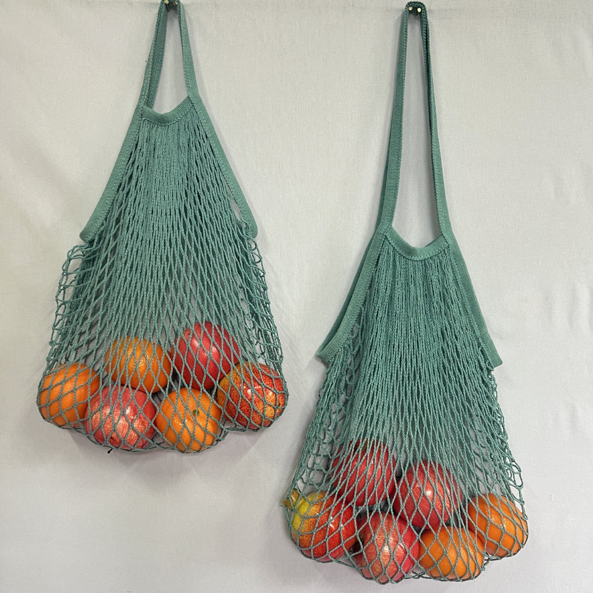 Solid Color Hollow Out Shopping Mesh Storage Bag 8BW6BOB93T
