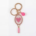 Trendy Heart Tennis Racket Pendant Bag Charm 6W10BBC338