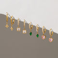 Trendy Cubic Zirconia Teardrop Dangle Hoop Earrings 6W6JER599