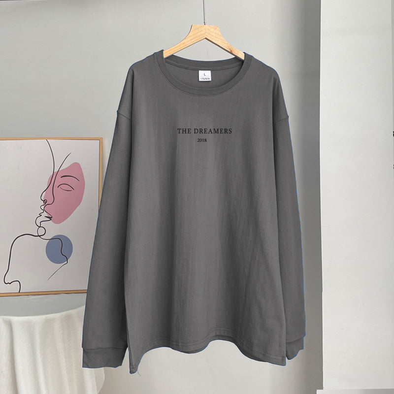 Letter Print Pullover T-Shirt - DippedShop Wholesale - #7427