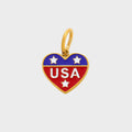 Stylish Gold Plated USA Flag Disc Pendant Keychain 8ZA6JNC280T