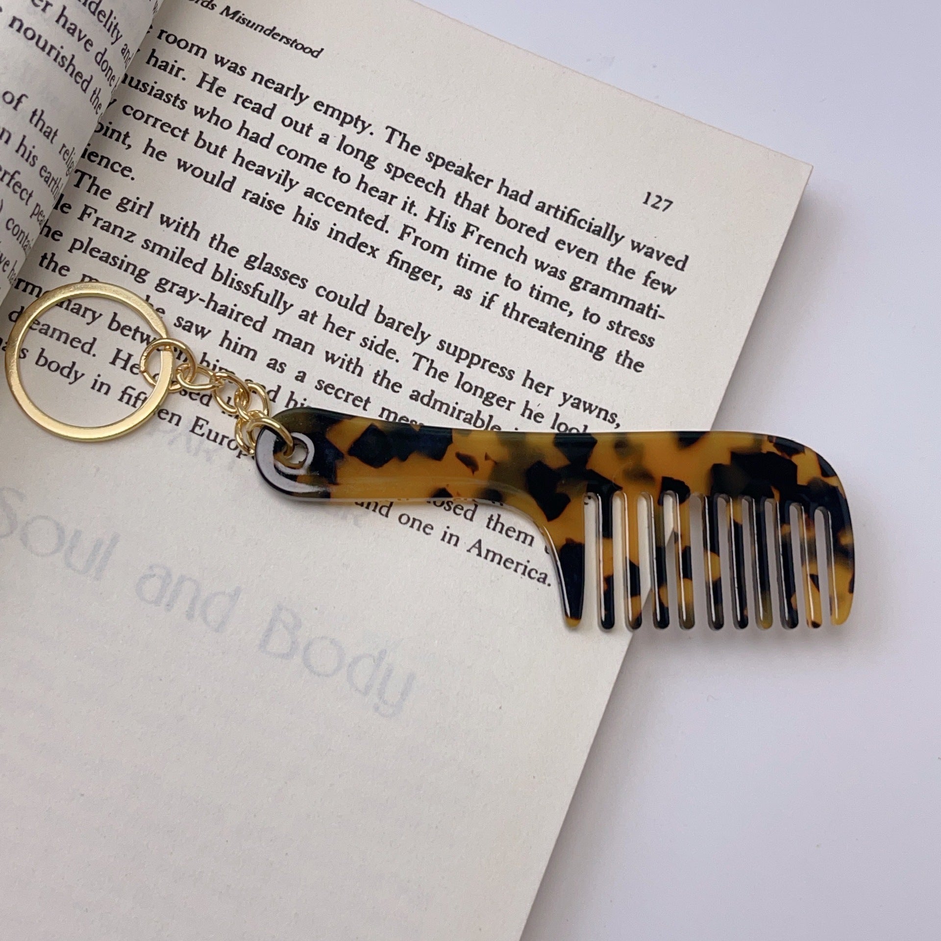 Retro Leopard Square Portable Acetate Hair Combs MK2BLM6C5CB81