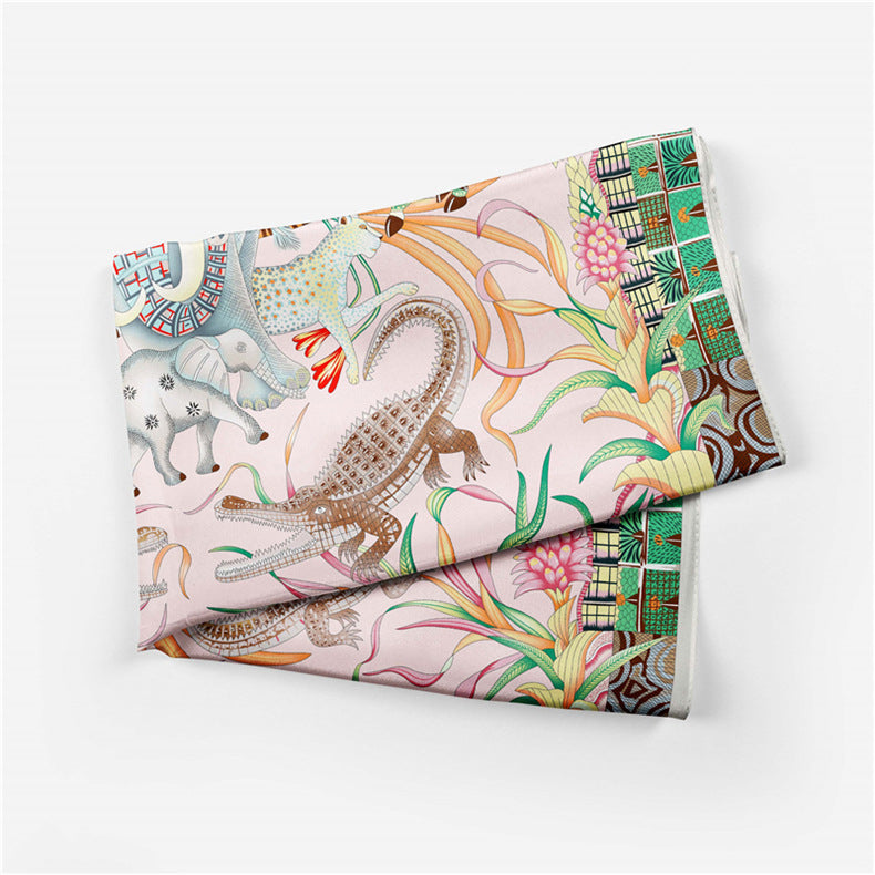 Animal Print Silk Scarf - DippedShop Wholesale - #0867