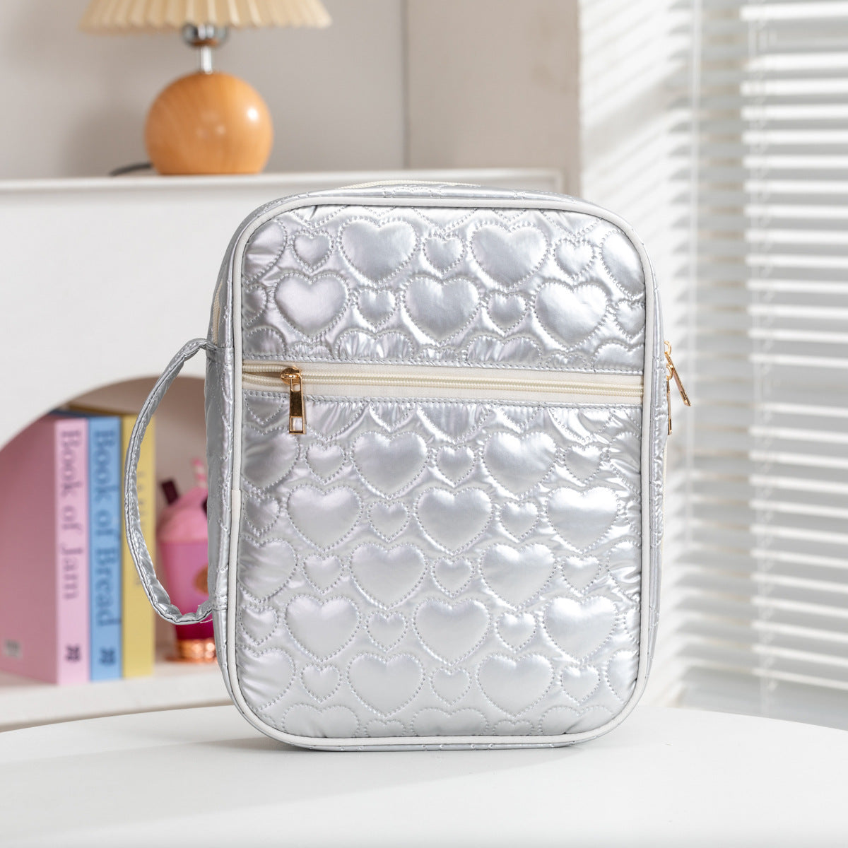 Sweet Bowknot Print Quilt Shell Cosmetic Bag 6S5CO100