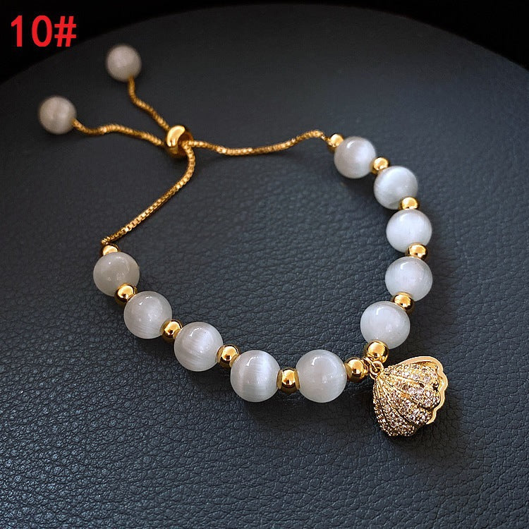 Stylish Gold Plated Freshwater Pearl Bracelet 6W6JBR714