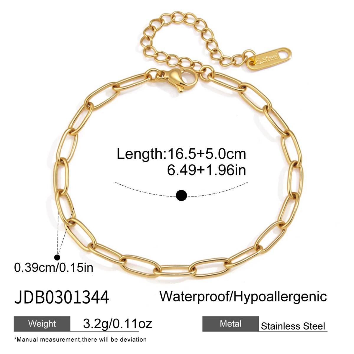 Minimalist Gold Plated Chain Bracelets 6W6JBR485