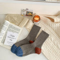 Minimalist Striped Color Block Knit Slouchy Socks 6W8FSO706