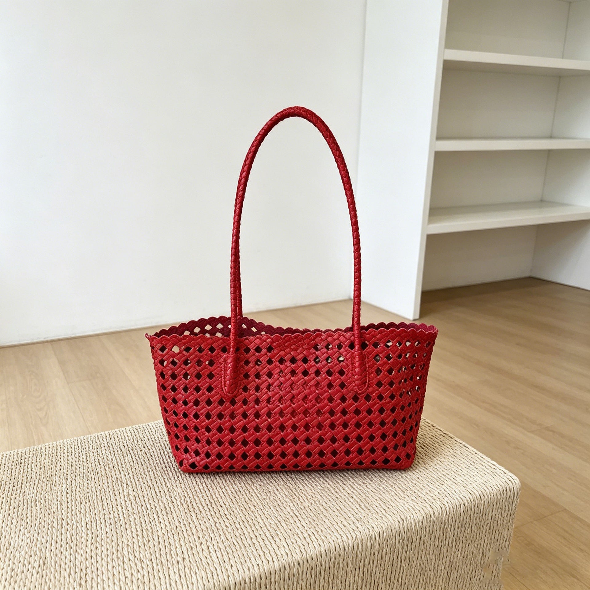 Woven Hollow Out Tote Bag - DippedShop Wholesale - #8723