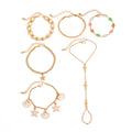 Elegant Starfish Shell Pendant Tassel Bracelets 6W6JBR630