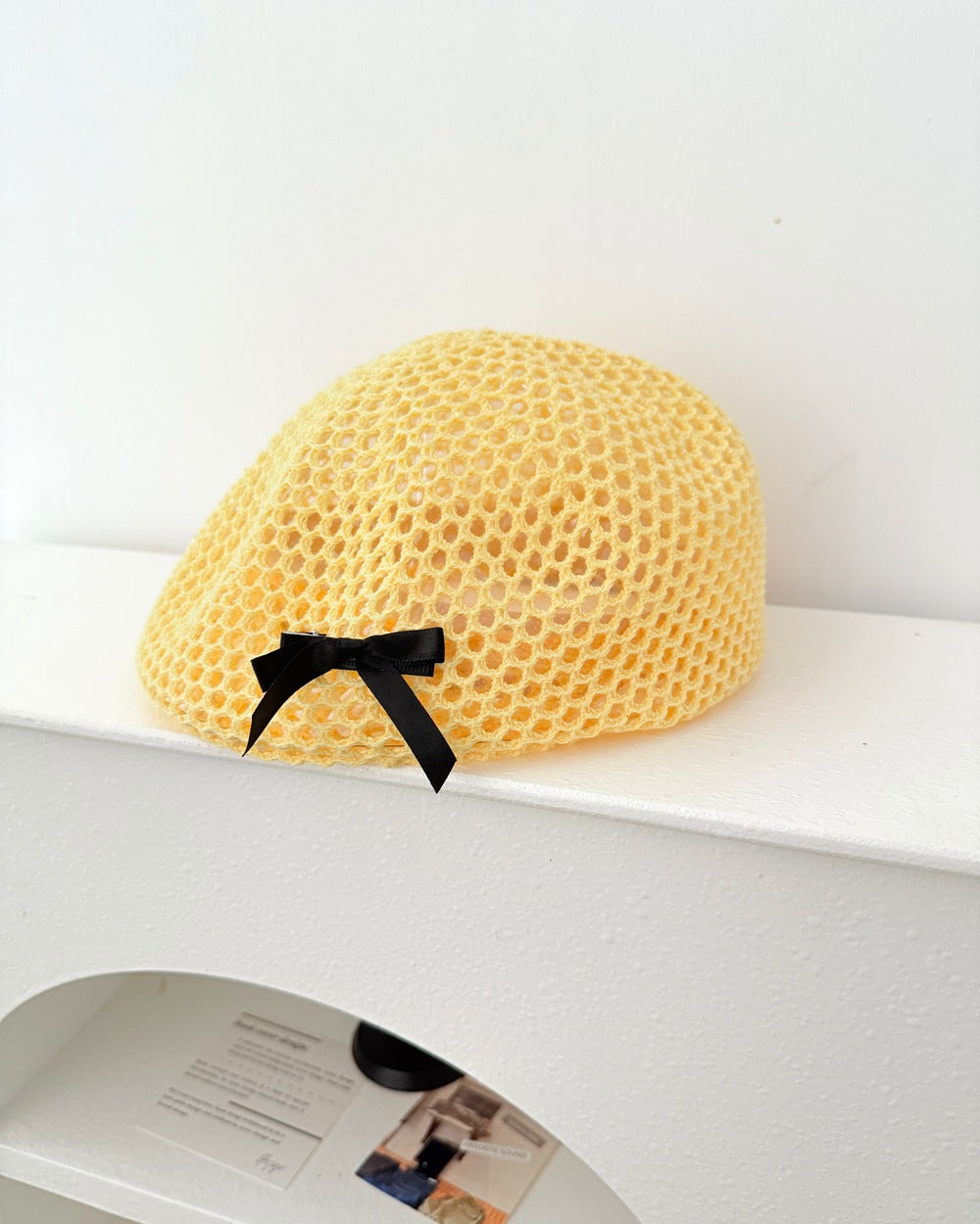 Elegant Bow Knot Hollow Crochet Beanie Hat MK2CK6W6HAT60