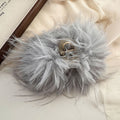 Fluffy Plush Hair Claw - DippedShop Wholesale - #7699