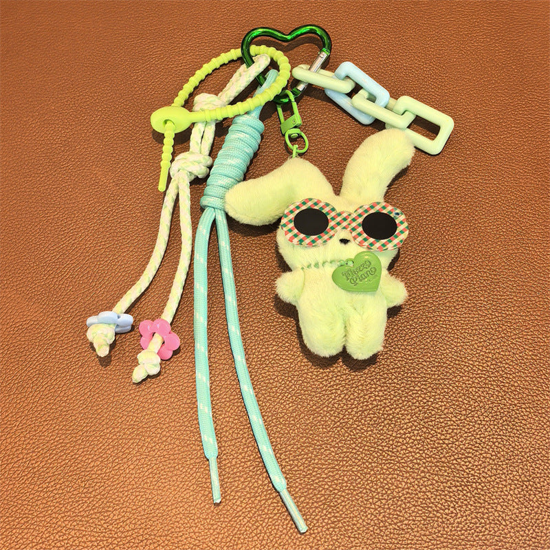 Solid Color Plush Rabbit Pendant Bag Charm 6W10BBC374