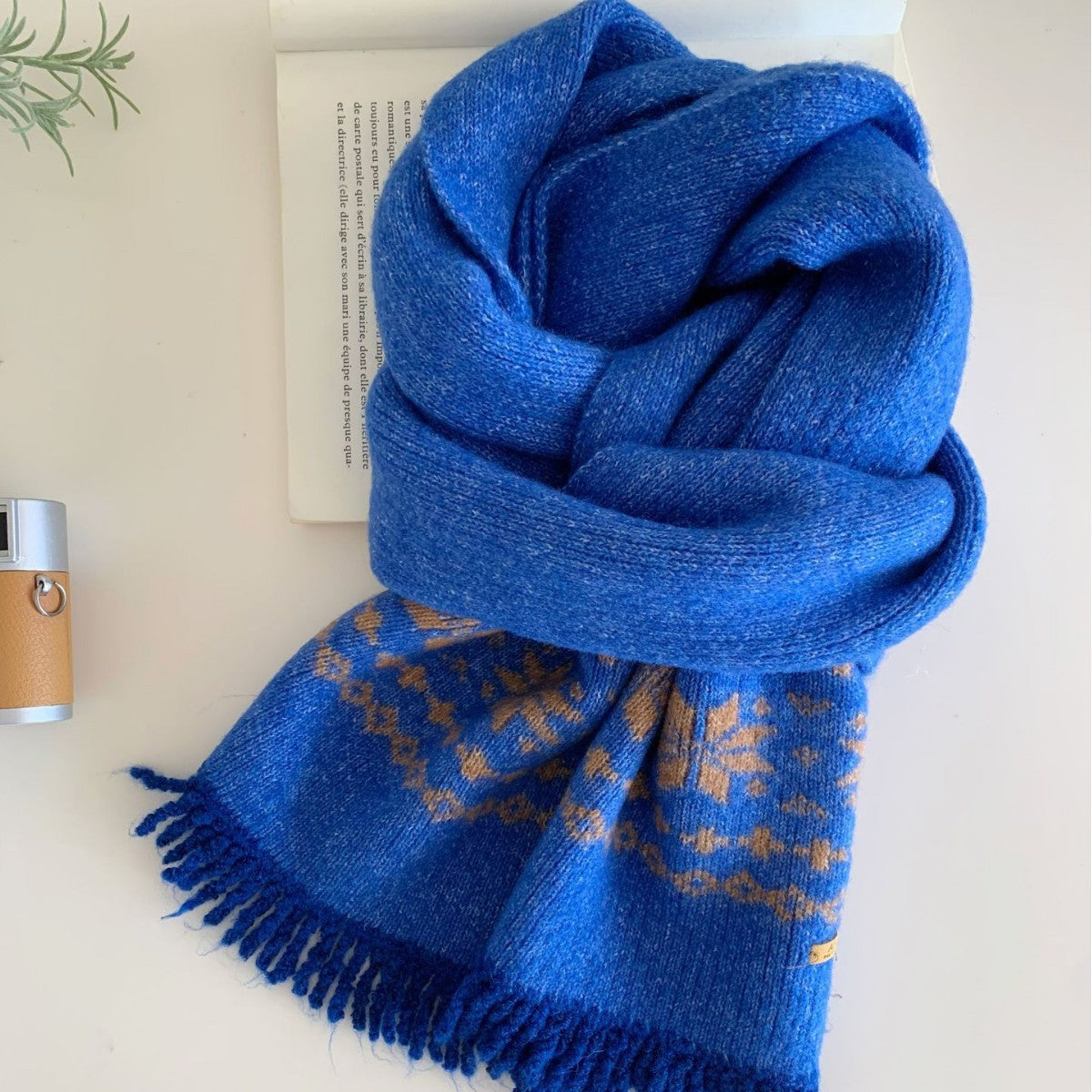 Fair Isle Knit Scarf - DippedShop Wholesale - #9907