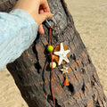 Beaded Rope Braided Starfish Pendant Bag Charm 6W10BBC335