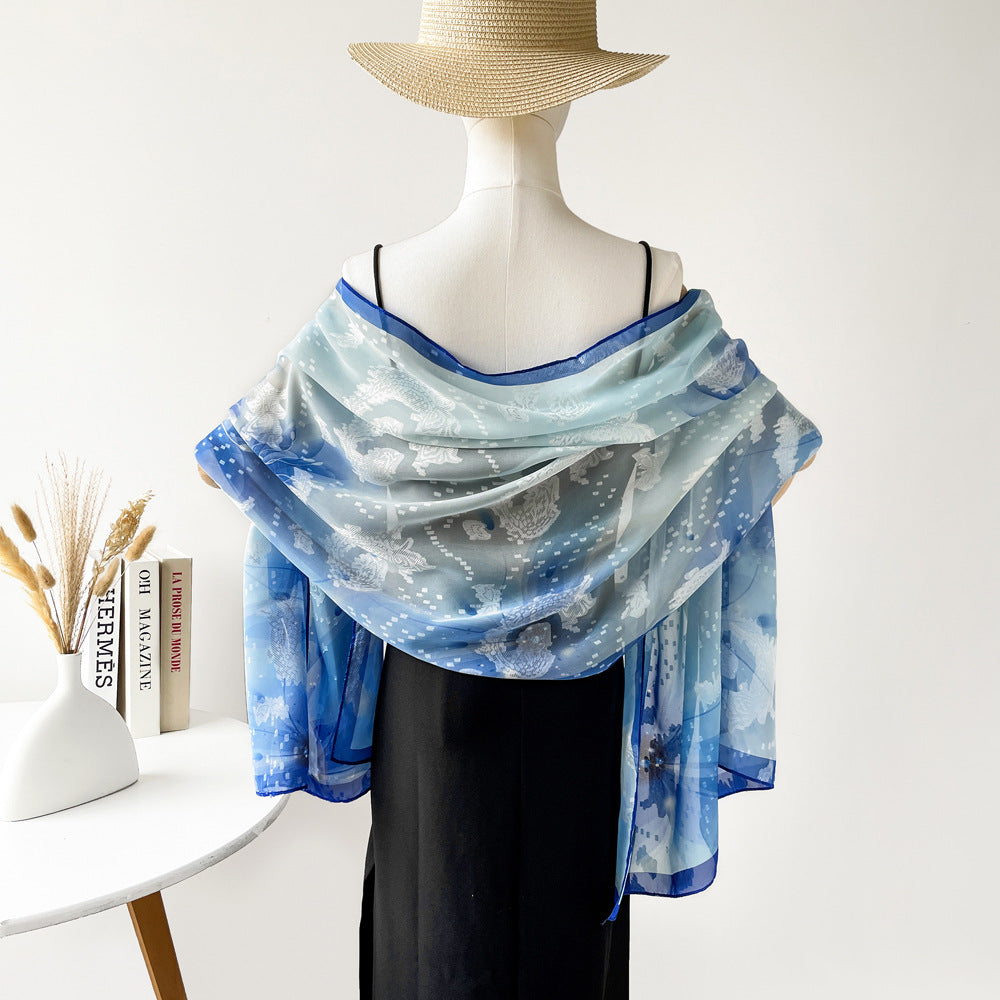 Floral Burnout Shawl - DippedShop Wholesale - #8179