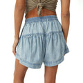 Ruffle Button Denim Shorts - DippedShop Wholesale - #2419