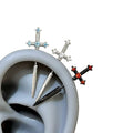 Cross Rhinestone Stud Earrings - DippedShop Wholesale - #2995