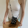 Mini Hollow Hand Made Bead Chain Crossbody Bag 8CW6BBG518L