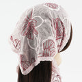 Sweet Floral Embroidery Triangle Head Scarves 6W6NSI230