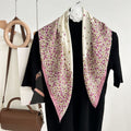 Floral Silk Square Scarf - DippedShop Wholesale - #2019