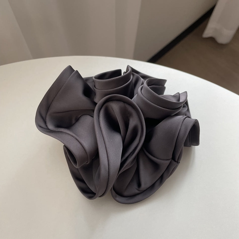 Elegant Solid Color Ruffled Hair Scrunchies 6W6HSR326