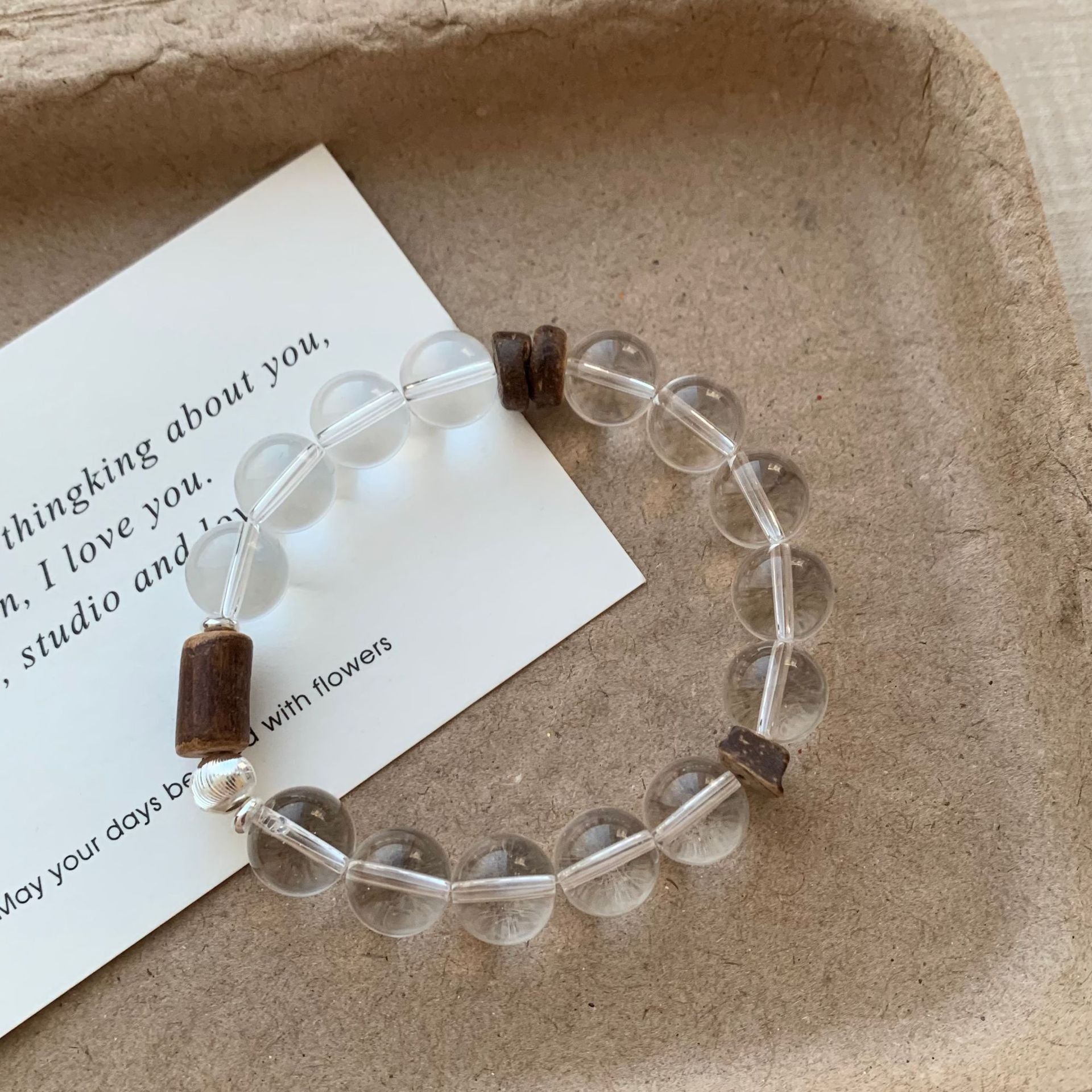 Natural Irregular Crystal Beaded Chain Bracelet 6W6JBR478