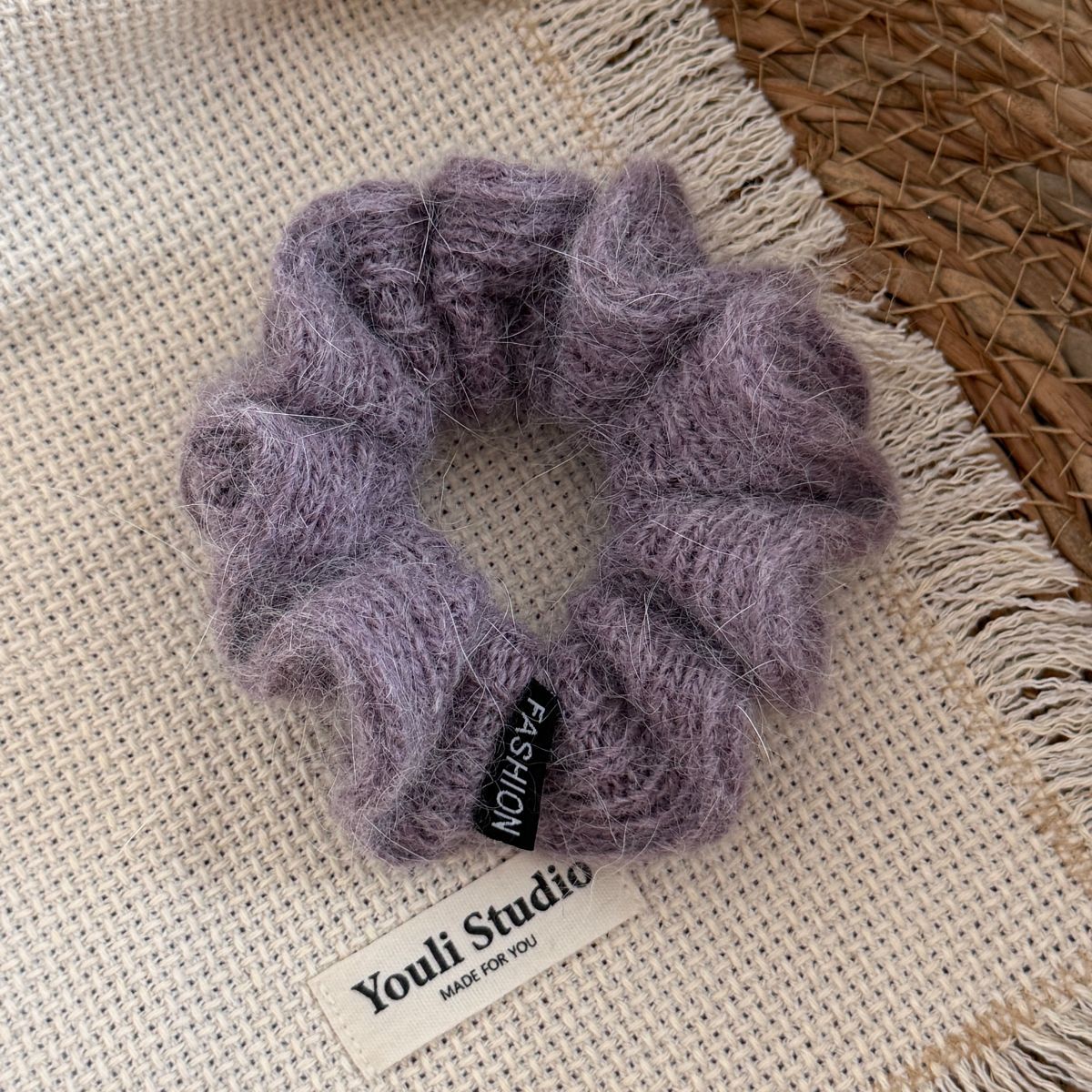 Simple Solid Color Knit Elastic Scrunchies 6W6HSR507