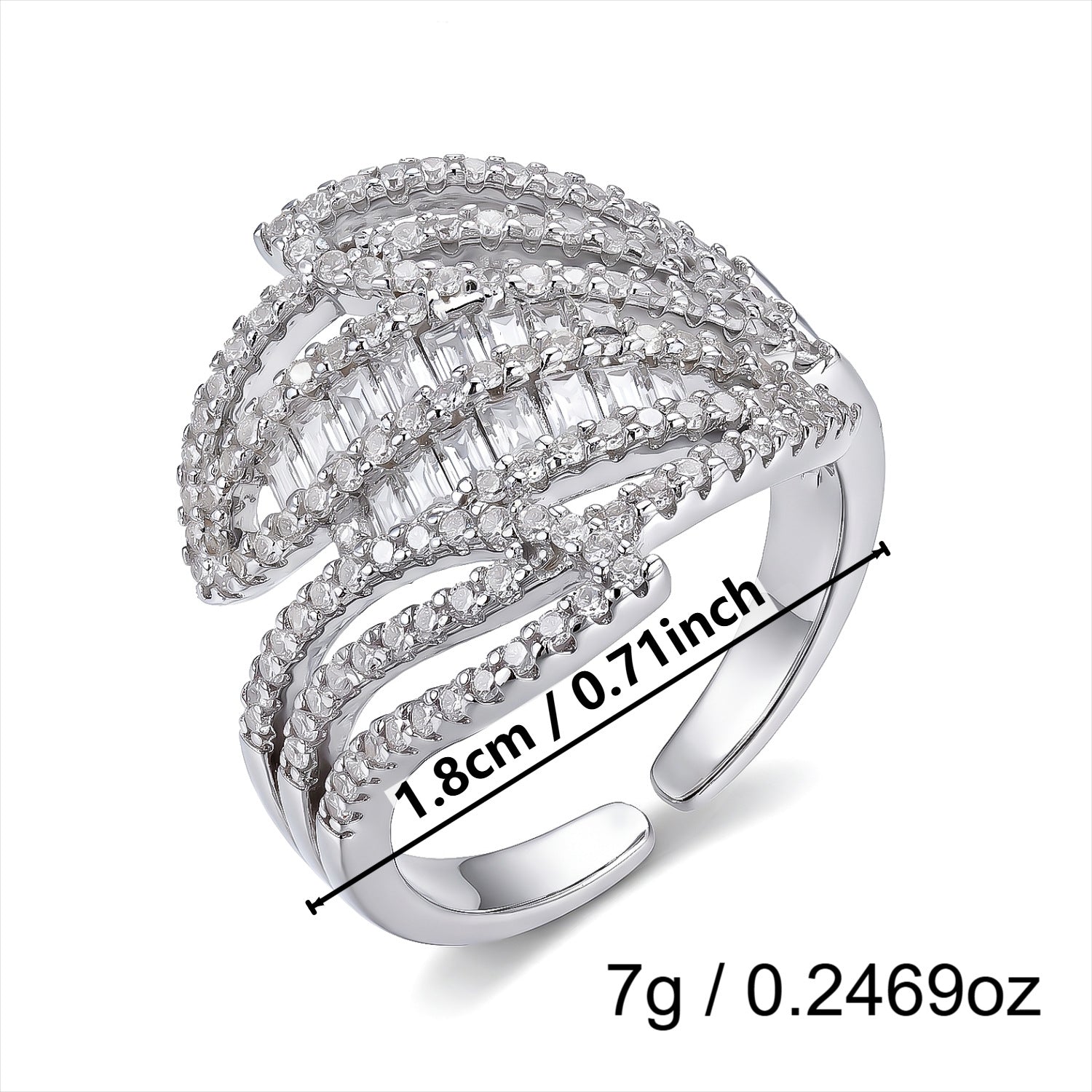 Butterfly Rhinestone Open Ring - DippedShop Wholesale - #6867