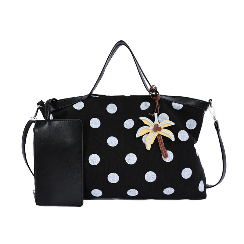Vintage Polka Dots Large Capacity Tote Bag MK2BLW6W10BBG572