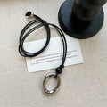 Casual Irregular Circle Pendant Statement Necklace 6W6JNC409L