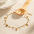 Trendy Crystal Pendants Tassel Chain Anklets 8ZA6JAB42L