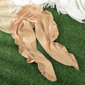 Fashion Solid Color Ruffled Trim Triangle Headscarf MK2BK6W6HHS13