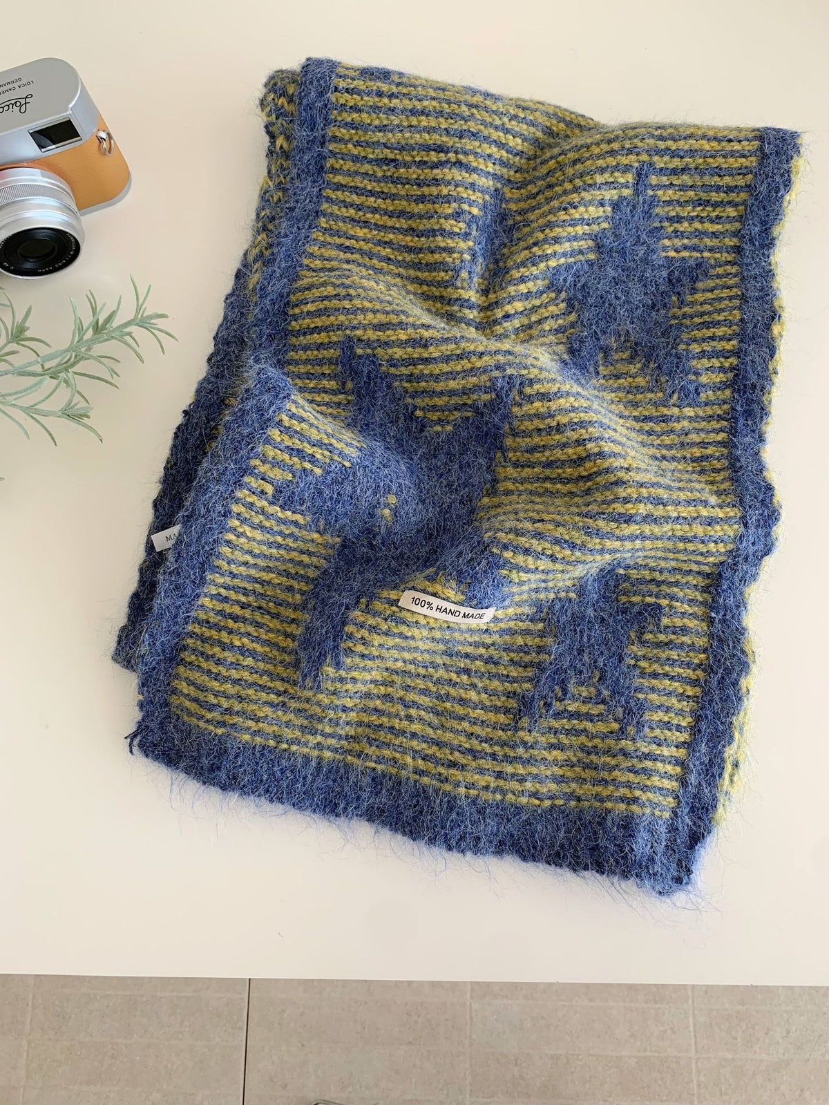 Star Embroidered Knit Scarf - DippedShop Wholesale - #1955