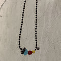 Fresh Colorful Beaded Chain Apple Pendant Necklace 6W6JNC657
