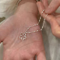 Danity Hollow Flower Pendant Beaded Necklace 6W6JNC440