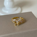 Cubic Zirconia Bow Ring - DippedShop Wholesale - #7939