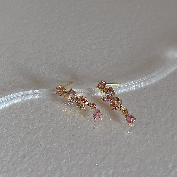 Butterfly Rhinestone Drop Earrings - DippedShop Wholesale - #8691