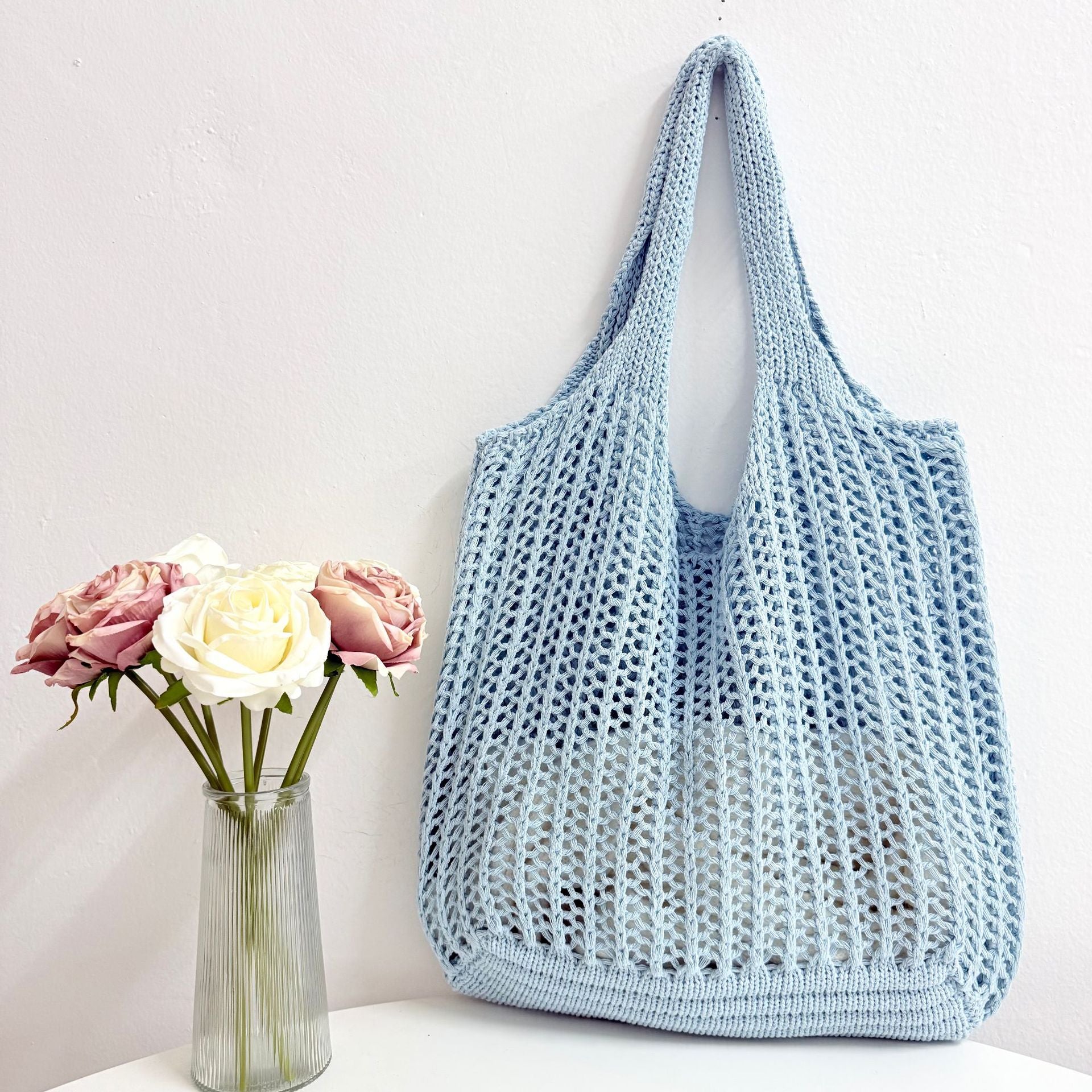 Solid Large Hollow Tote - DippedShop Wholesale - #3955