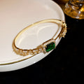 Elegant Gold Plated Rhinestone Bracelet 6W6JBR686