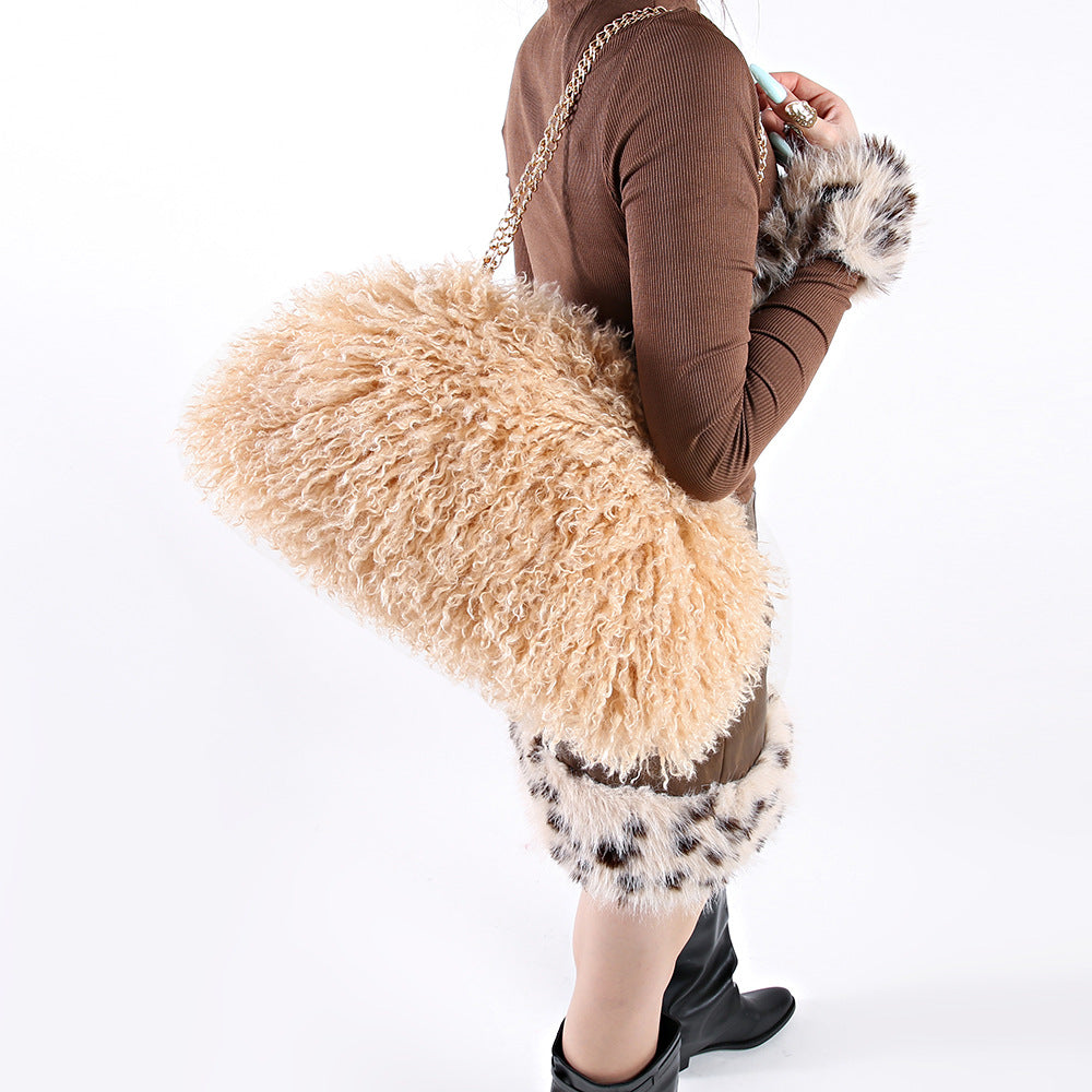 Fuzzy Plush Large Capacity Cloud Shoulder Bag 6W10BBG2348