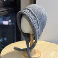 Knit Tie Up Earflap Beanie - DippedShop Wholesale - #3075