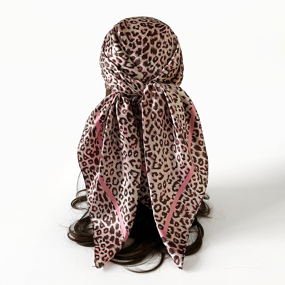 Stylish Leopard Print Lightweight Square Headscarf MK2BLW6W6NSI42