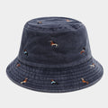 Casual Distressed Embroidery Packable Bucket Hat 8BK6HAT181L