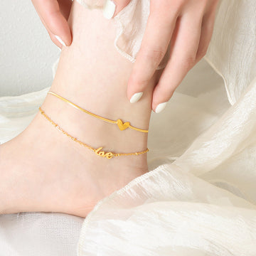 Letter Love Anklet - DippedShop Wholesale - #2355