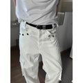 Stylish Silver Circle Versatile Adjustable Leather Belt 6W6JBT152