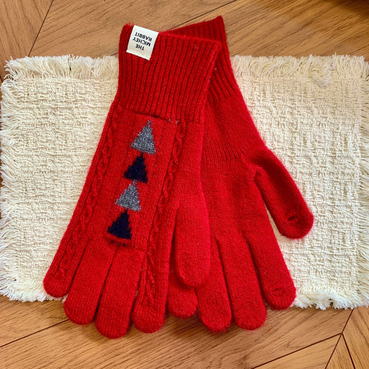 Jacquard Knit Finger Gloves - DippedShop Wholesale - #6755