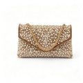 Elegant Pearl Square Evening Purse Handbag 6W10BBG1972