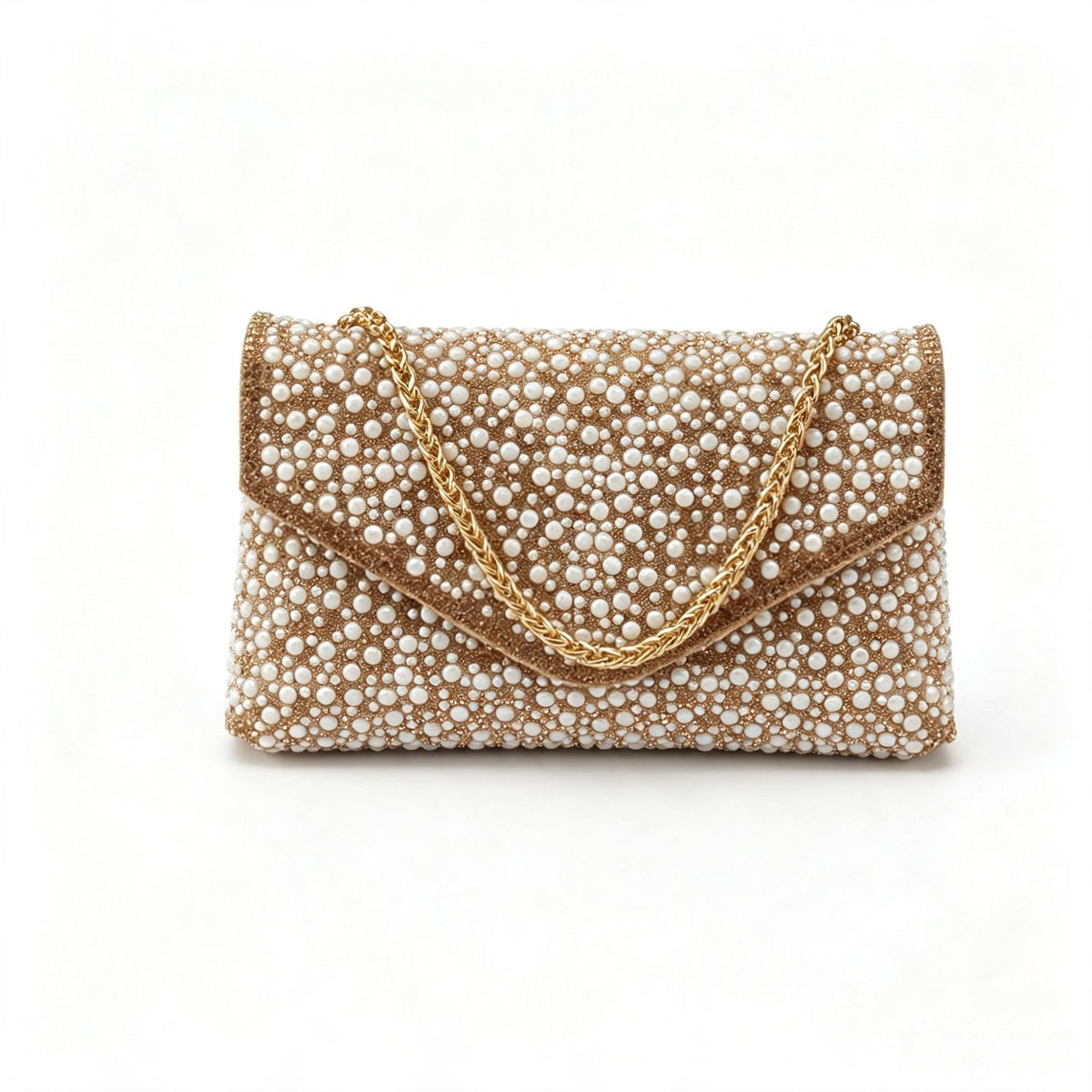 Elegant Pearl Square Evening Purse Handbag 6W10BBG1972